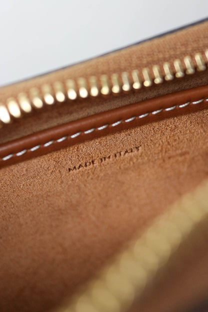 CELINE Logo Ava Shoulder Bag Brown