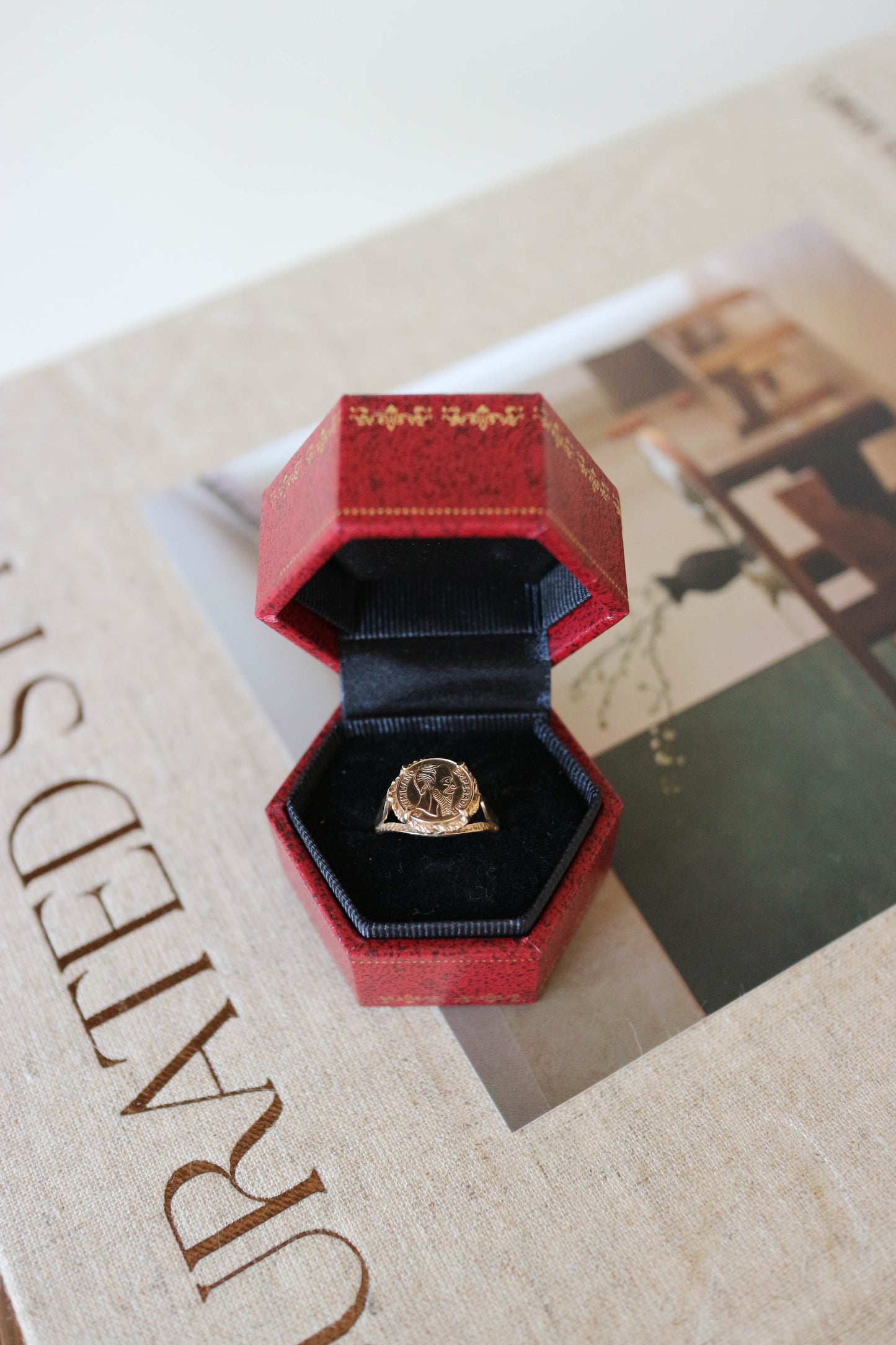 Vintage Maximiliano Coin Pinky Ring