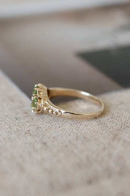 Vintage Peridot Cluster Ring