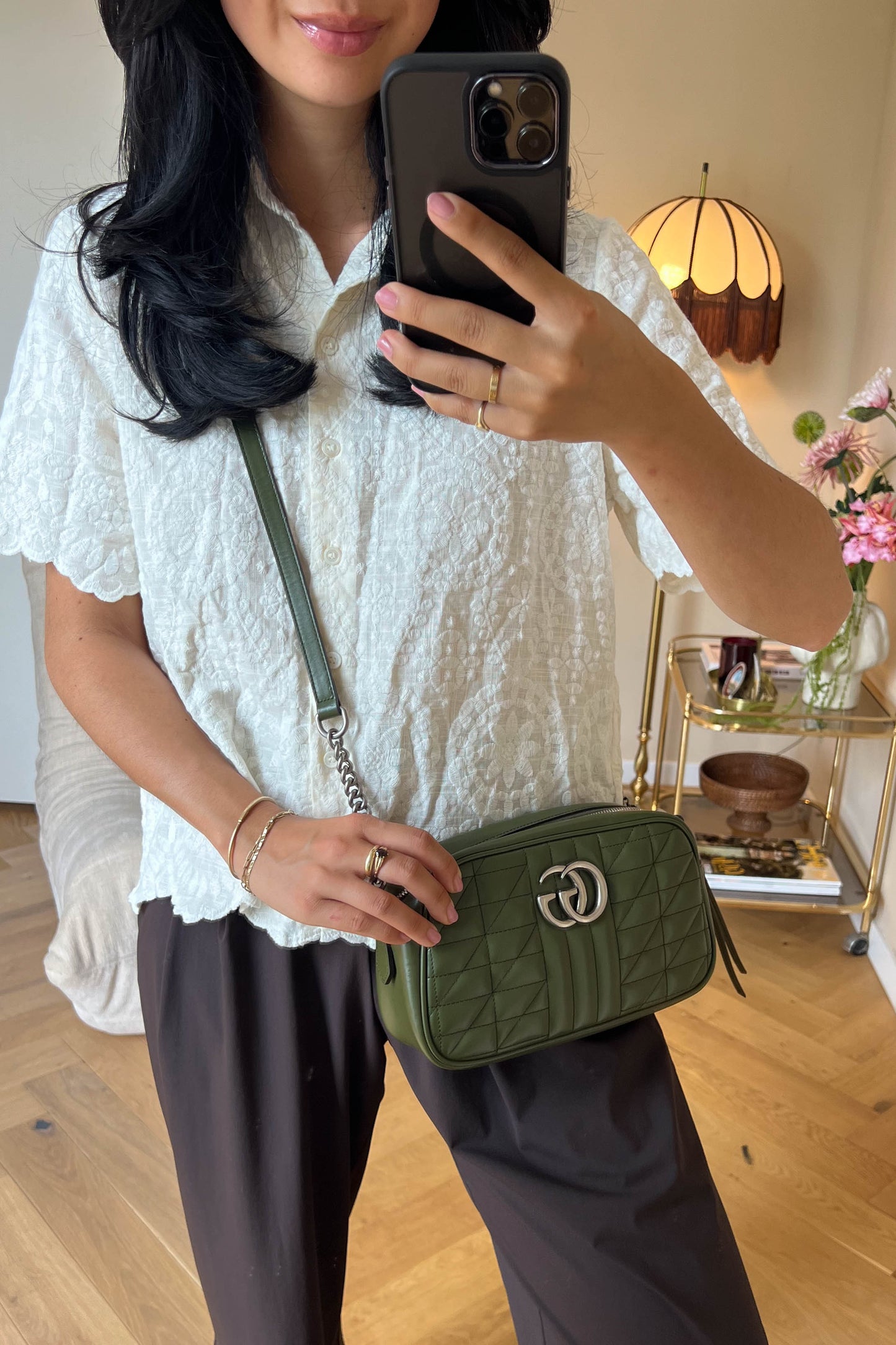 Gucci Marmont Crossbody Bag Green