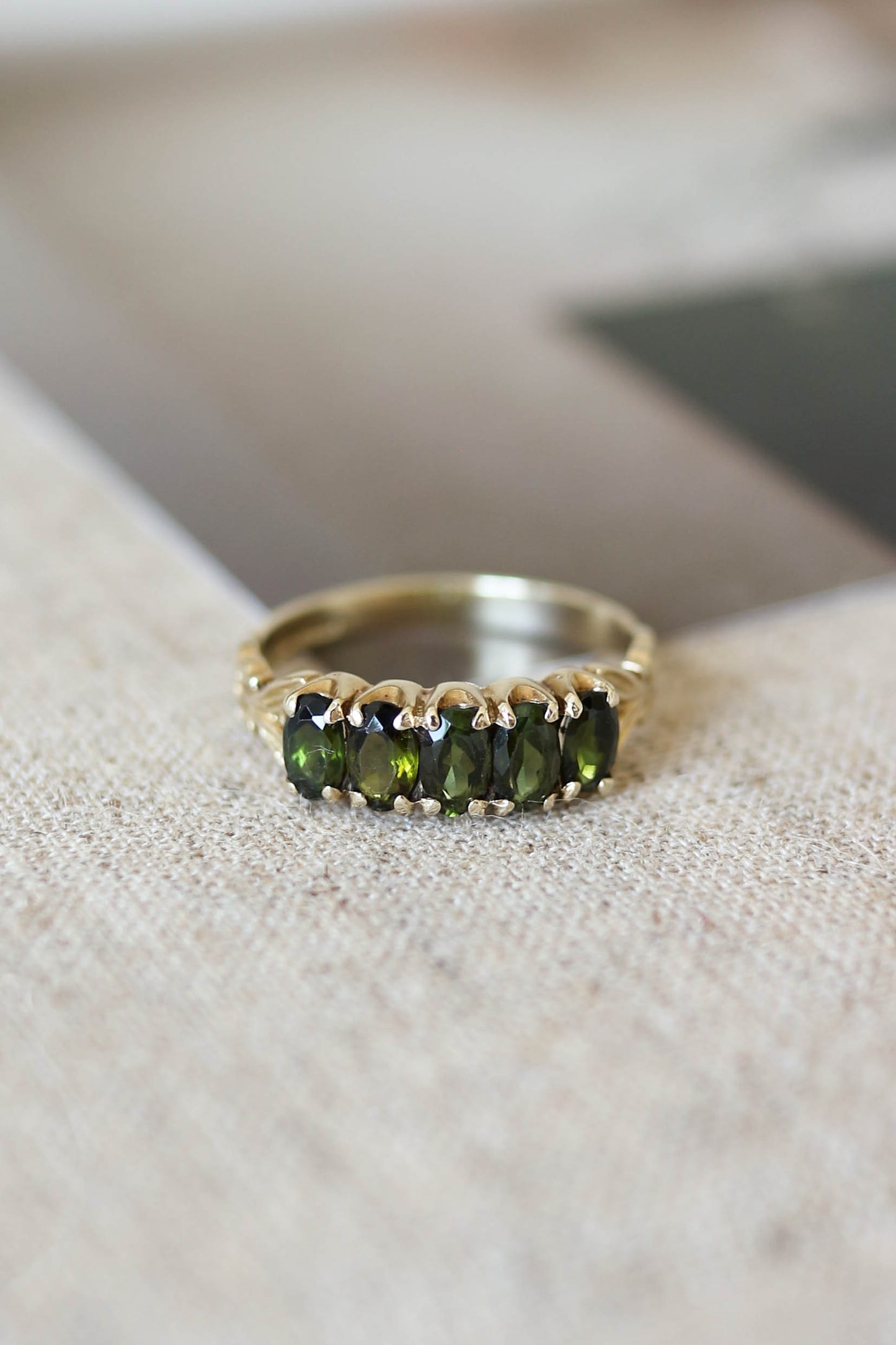 Vintage Green Tourmaline Ring
