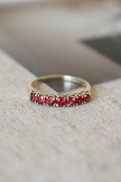 Vintage Garnet Eternity Ring