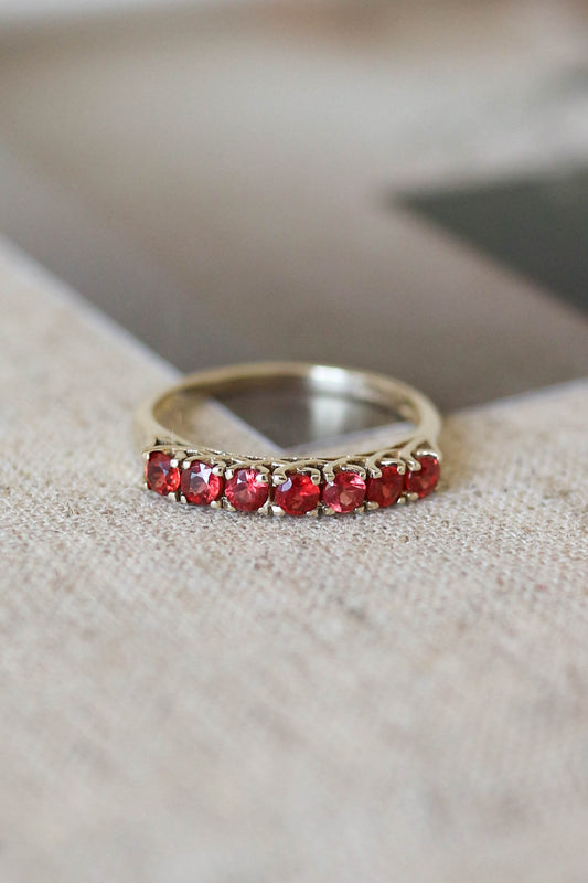 Vintage Garnet Eternity Ring