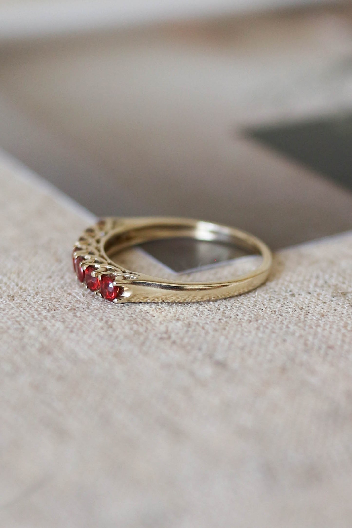 Vintage Garnet Eternity Ring