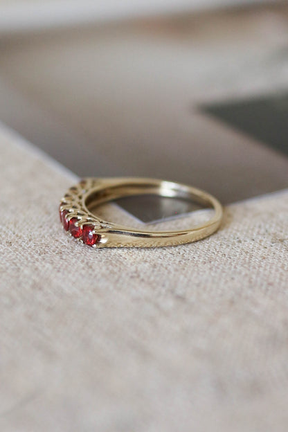 Vintage Garnet Eternity Ring