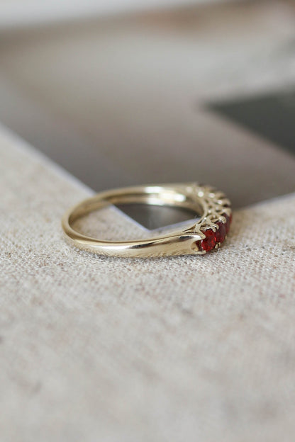 Vintage Garnet Eternity Ring