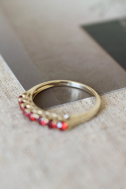 Vintage Garnet Eternity Ring