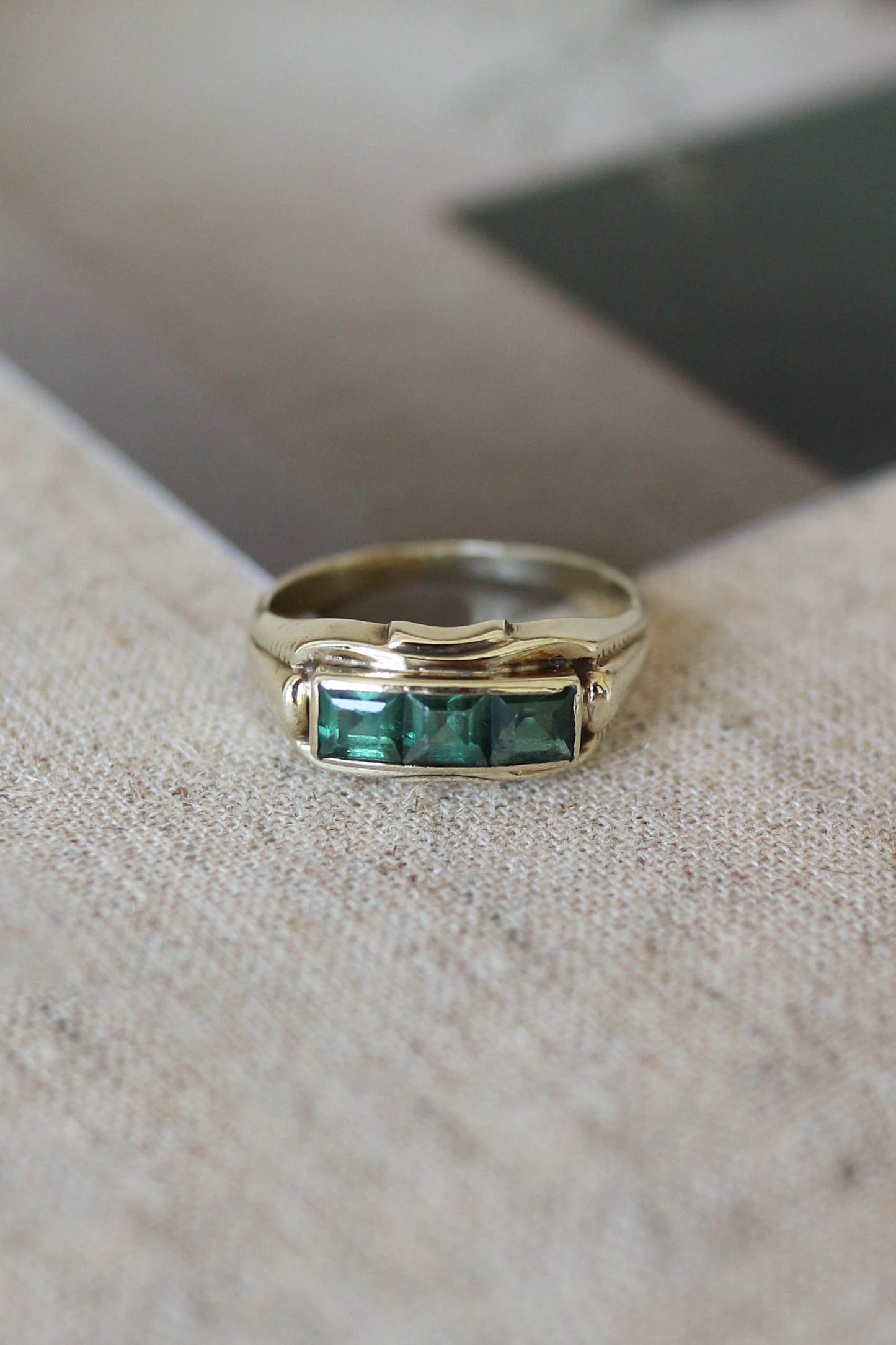 Vintage Art Deco Tourmaline Ring