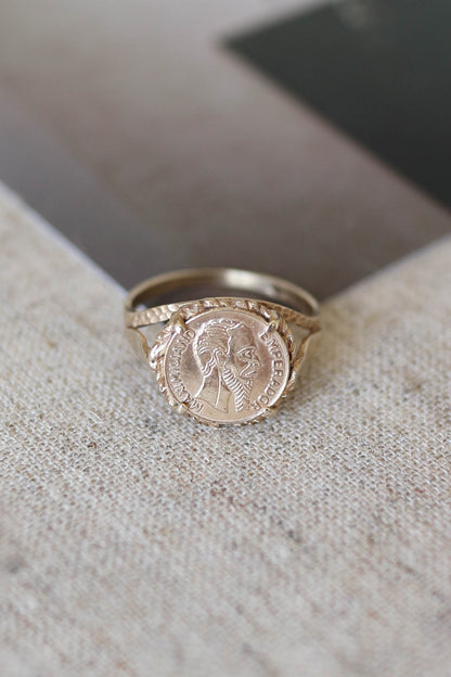 Vintage Maximiliano Coin Pinky Ring