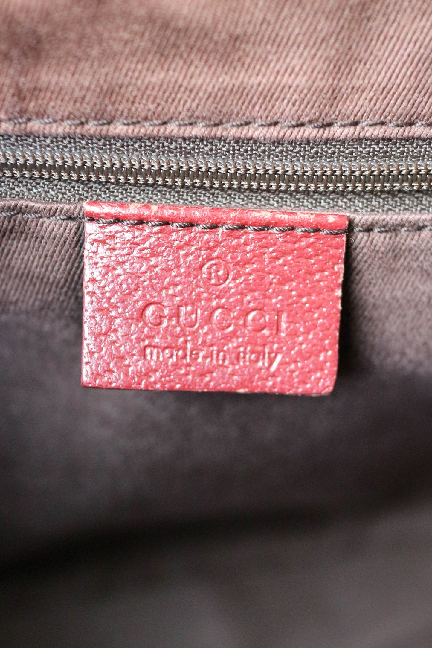 Gucci Vintage Canvas Tote Bag Red