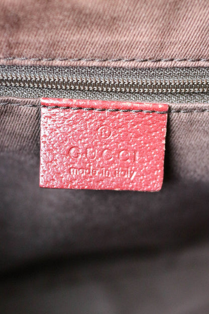 Gucci Vintage Canvas Tote Bag Red