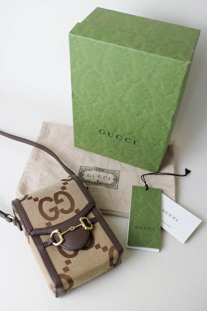Gucci Vertical Horsebit Mini Bag Brown
