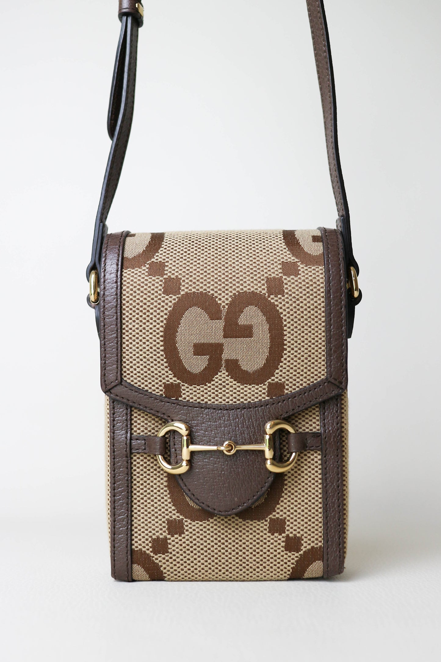Gucci Vertical Horsebit Mini Bag Brown