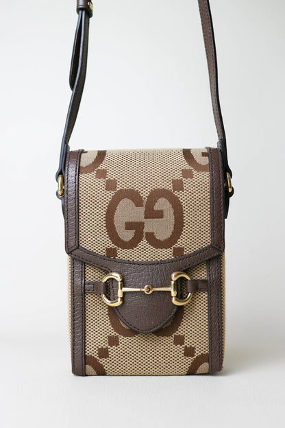 Gucci Vertical Horsebit Mini Bag Brown