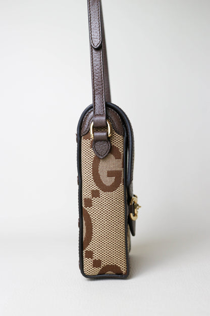 Gucci Vertical Horsebit Mini Bag Brown