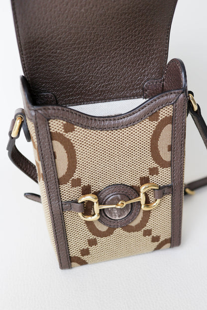 Gucci Vertical Horsebit Mini Bag Brown