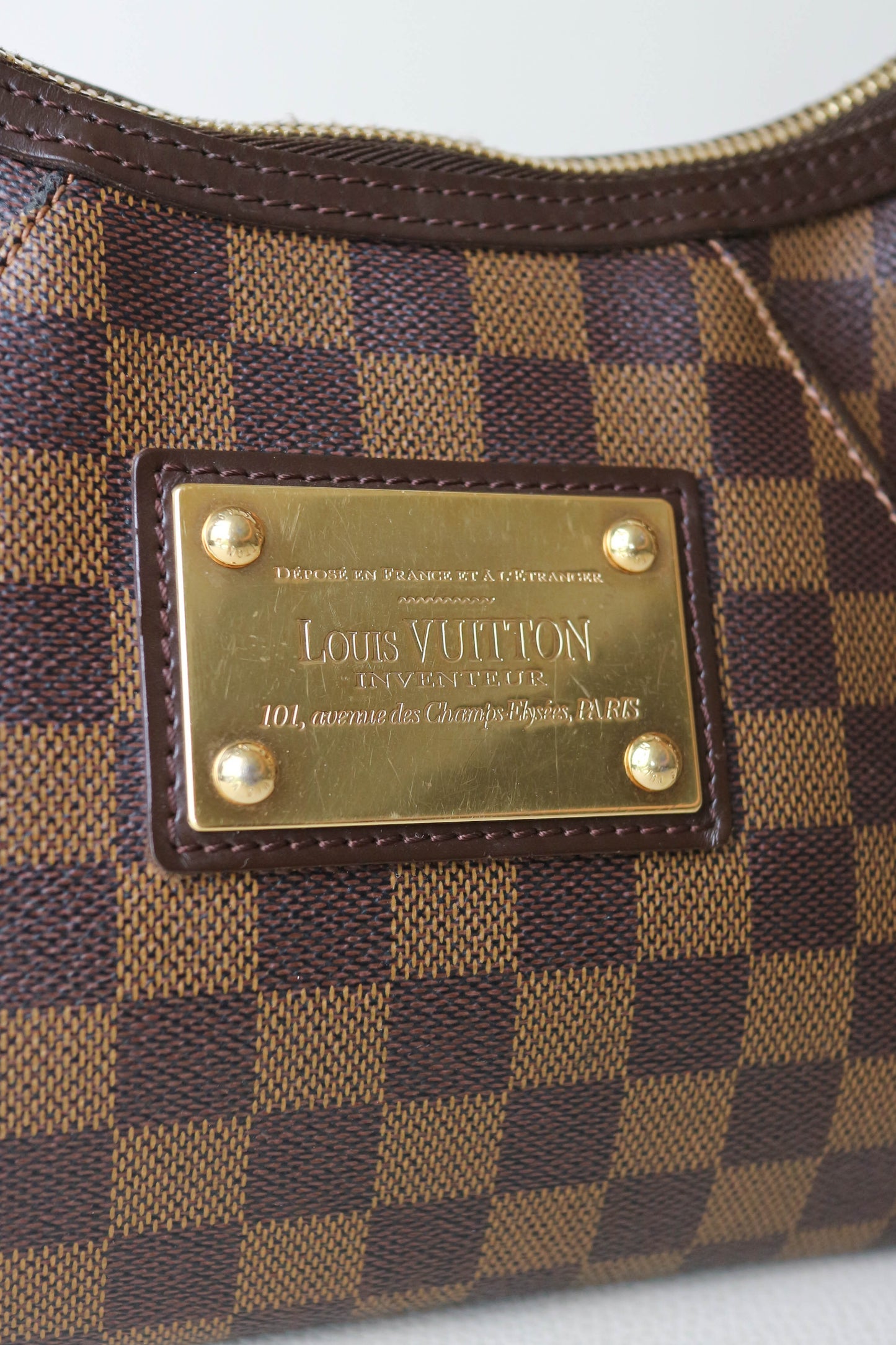 Louis Vuitton Vintage Damier Ebene Thames Shoulder Bag
