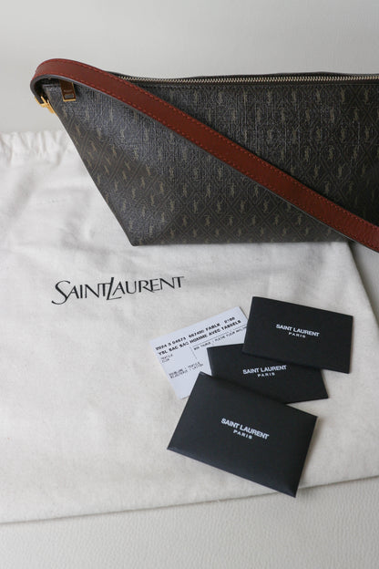 Saint Laurent Monogram Shoulder Bag Brown