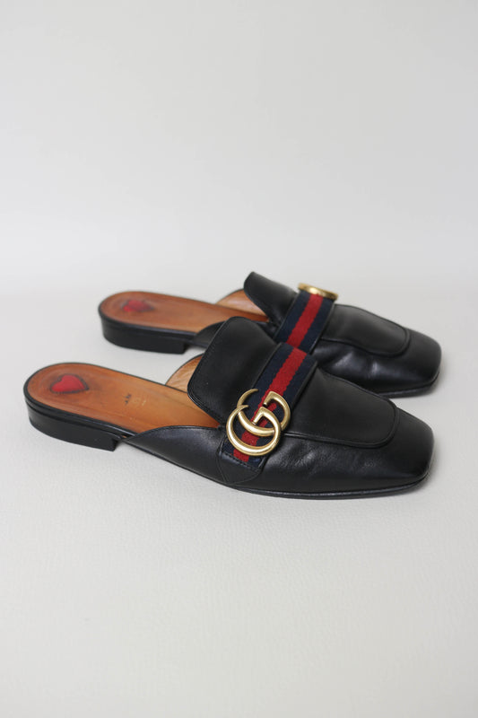 Gucci Marmont Leather Mules