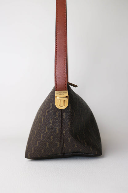 Saint Laurent Monogram Shoulder Bag Brown