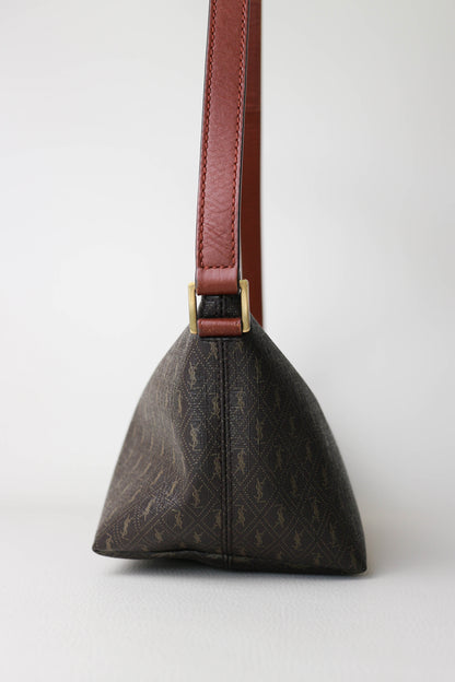 Saint Laurent Monogram Shoulder Bag Brown