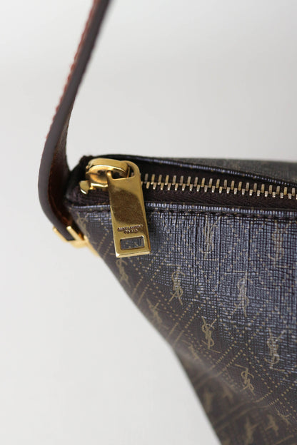 Saint Laurent Monogram Shoulder Bag Brown