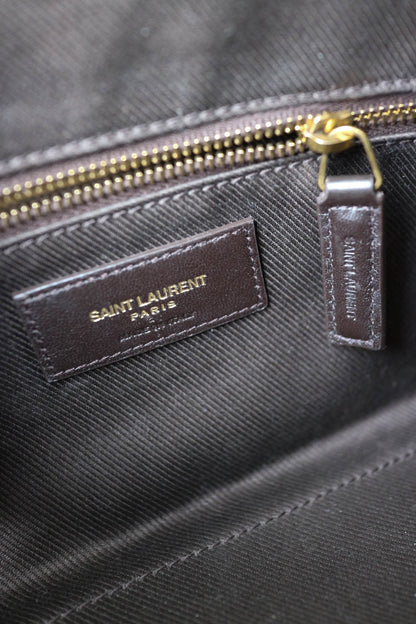 Saint Laurent Monogram Shoulder Bag Brown