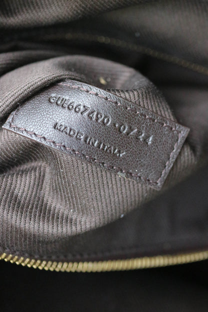 Saint Laurent Monogram Shoulder Bag Brown