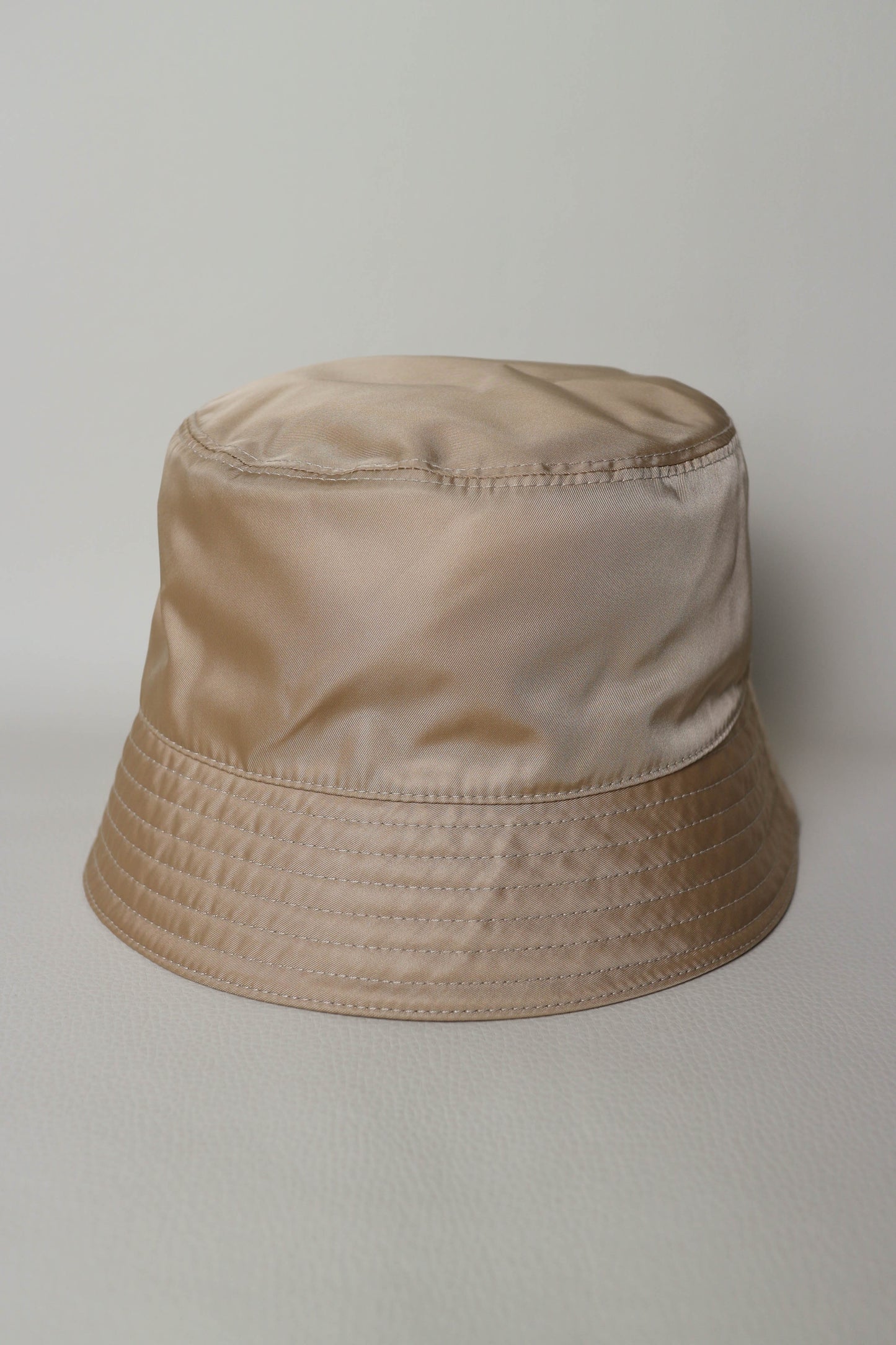 Prada Nylon Bucket Hat Beige