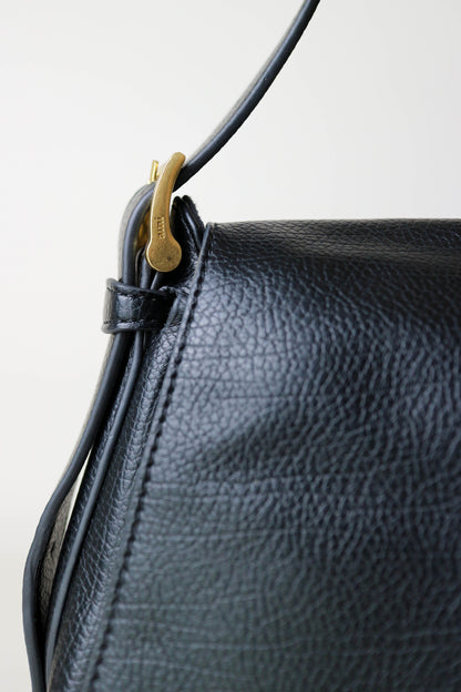 AMI Paris Paname Logo Shoulder Bag Black