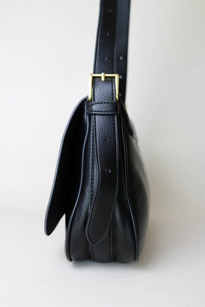 AMI Paris Paname Logo Shoulder Bag Black