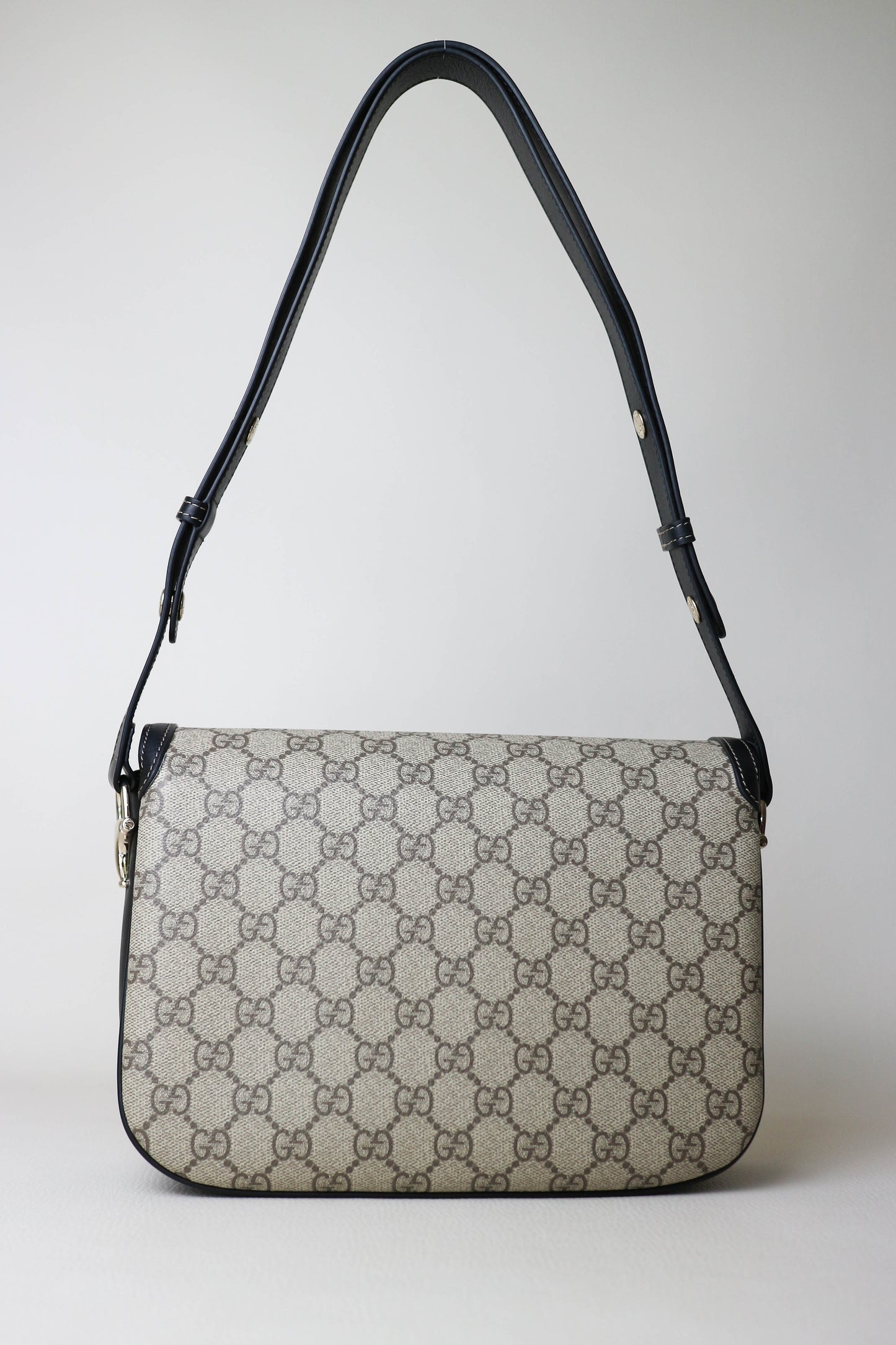 Gucci Horsebit 1955 Monogram Shoulder Bag Black/Beige