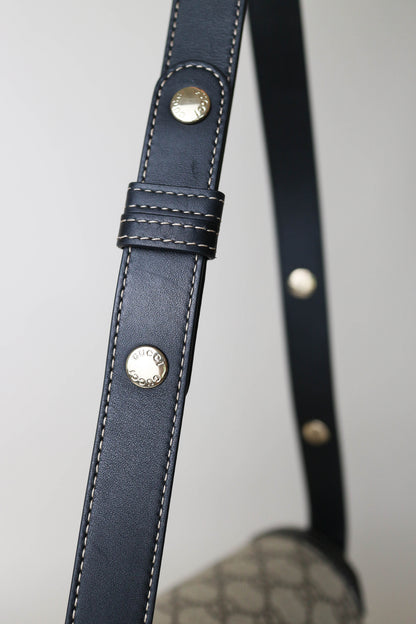 Gucci Horsebit 1955 Monogram Shoulder Bag Black/Beige