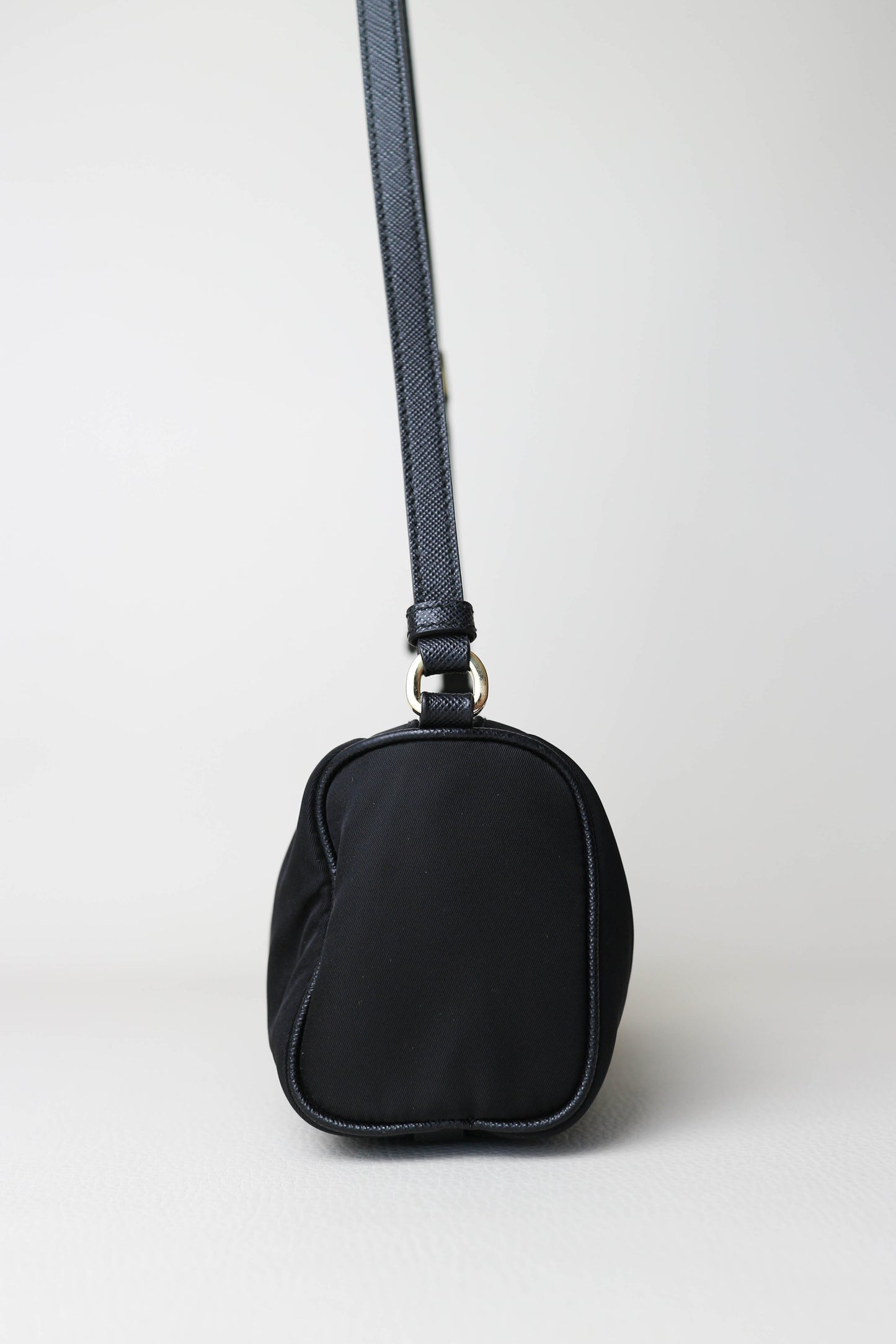 Prada Nylon Logo Shoulder Bag Black