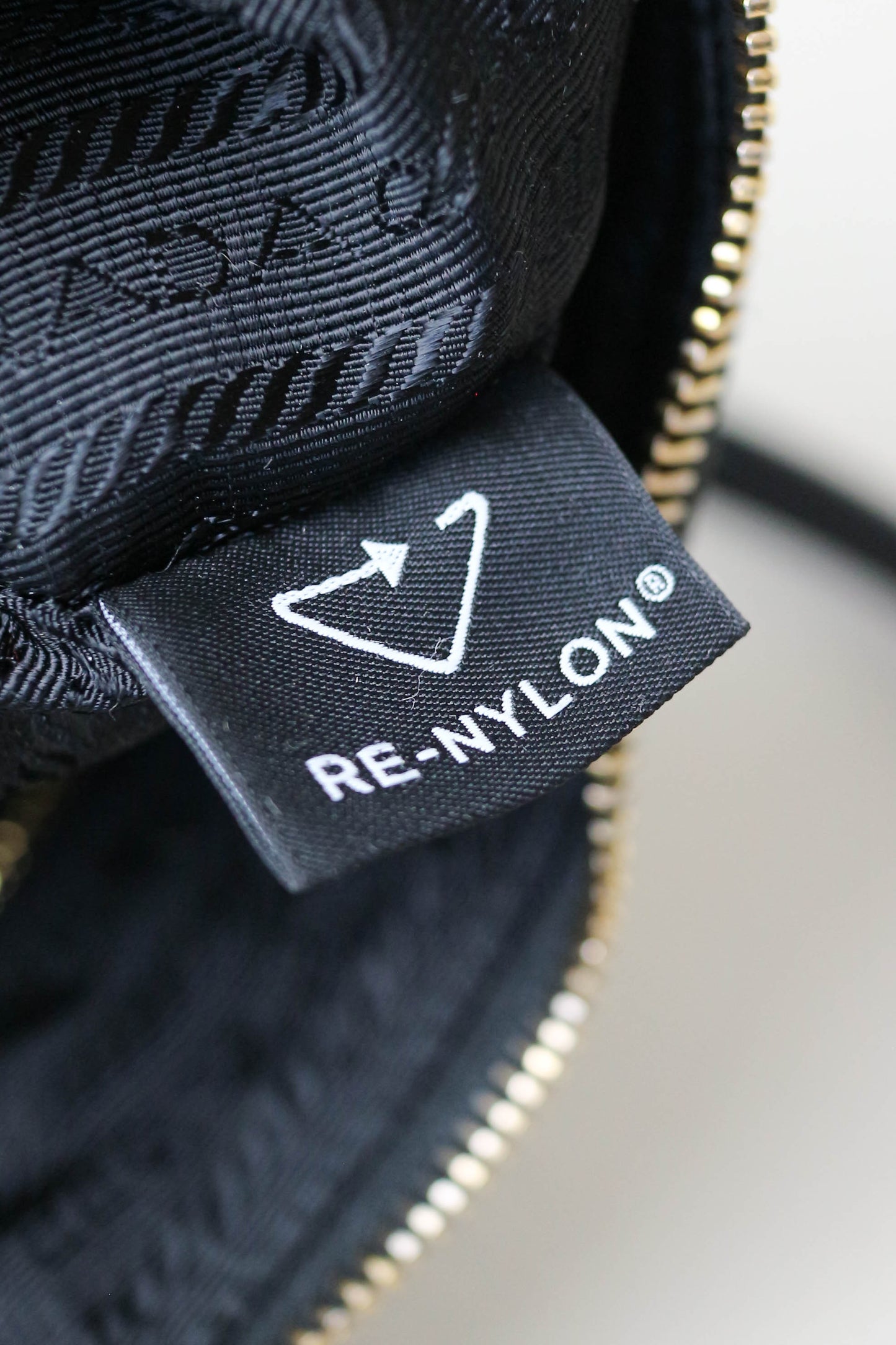 Prada Nylon Logo Shoulder Bag Black