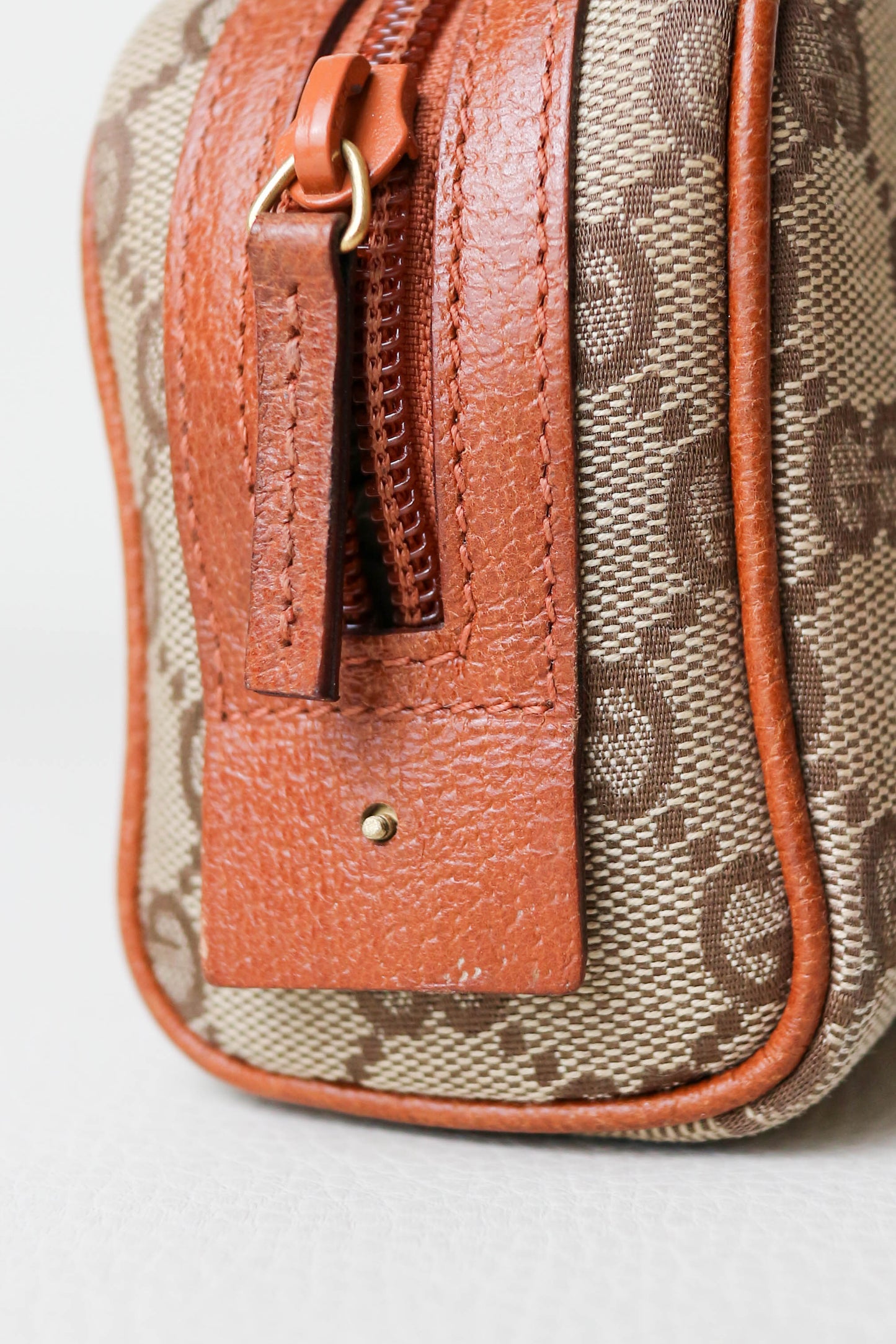 Gucci Vintage Toiletry Mini Pouch Brown