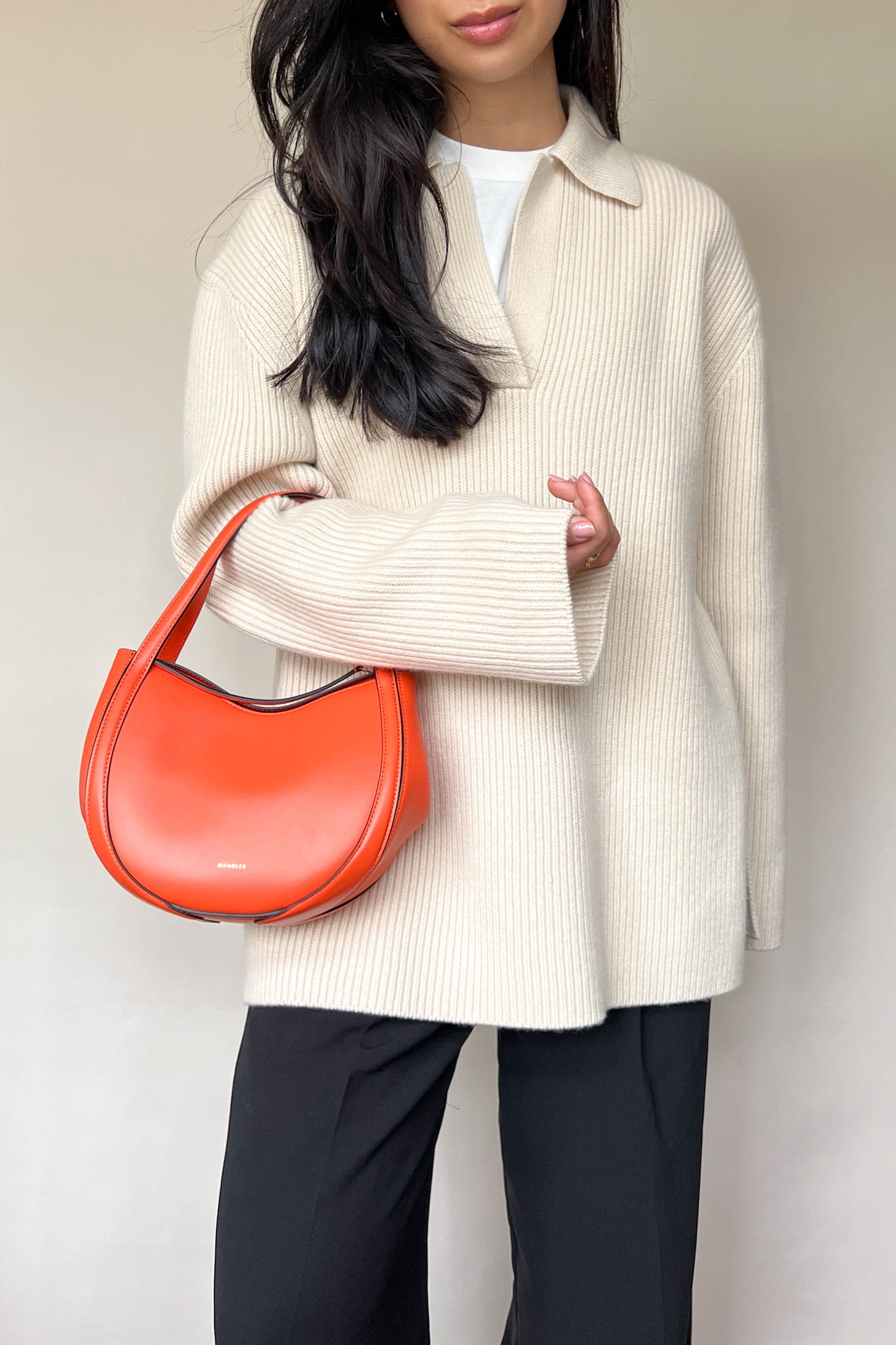 Wandler Mini Lin Tote Bag Orange Nectar