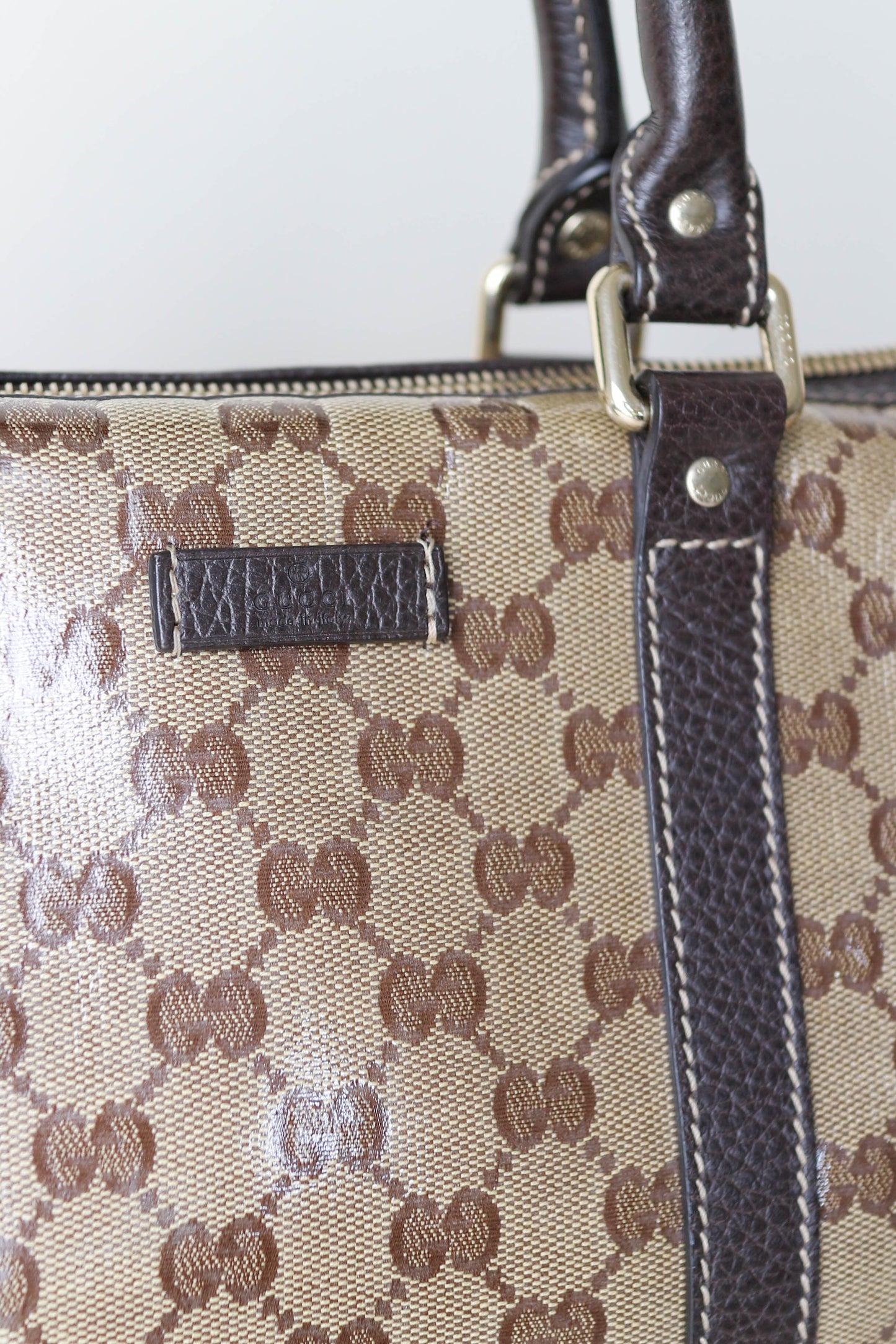 Gucci Vintage Monogram Coated Canvas Bag