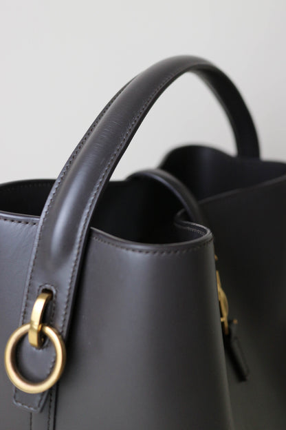Saint Laurent Le 37 Logo Bucket Bag Grey