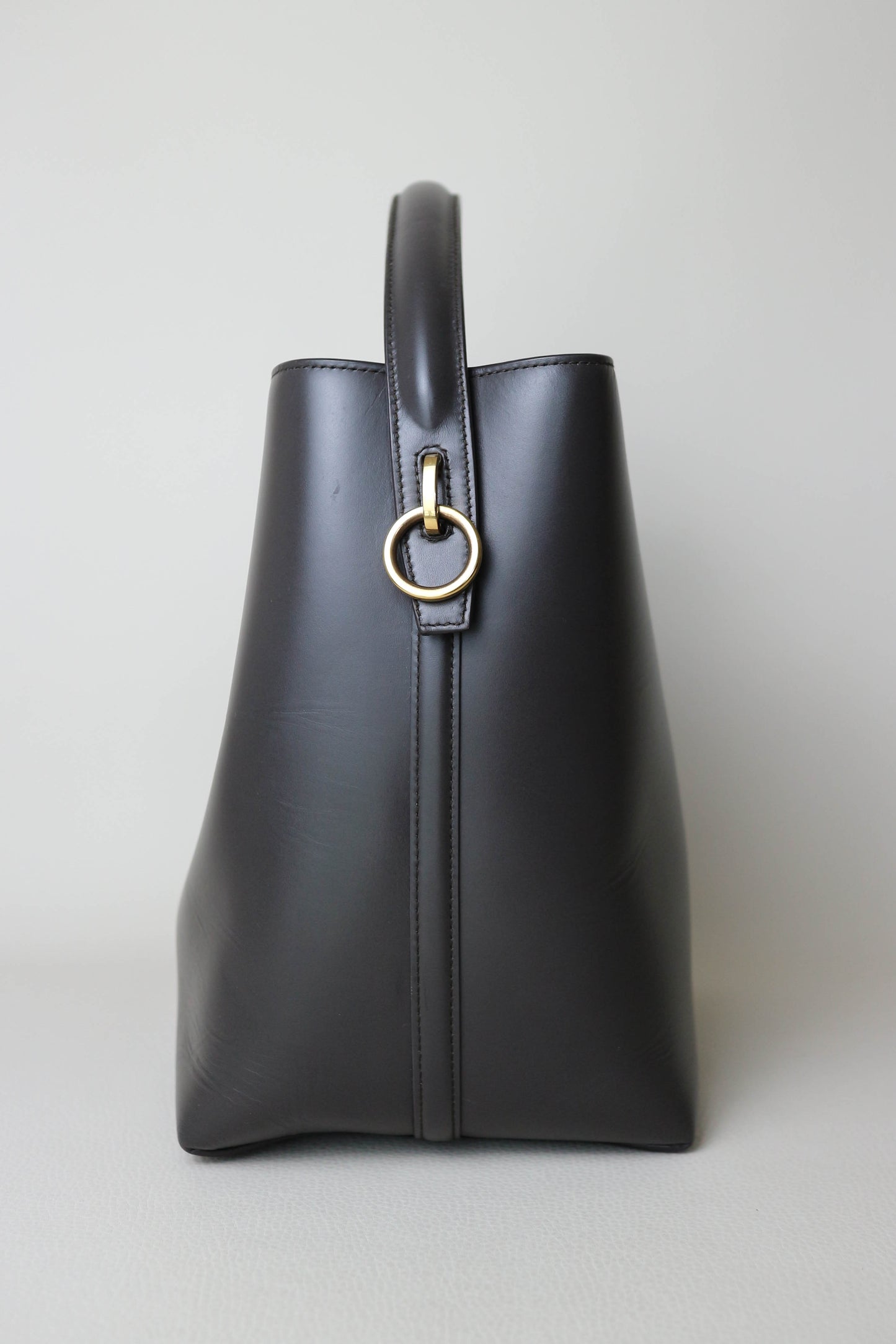 Saint Laurent Le 37 Logo Bucket Bag Grey