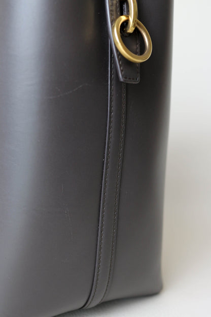 Saint Laurent Le 37 Logo Bucket Bag Grey