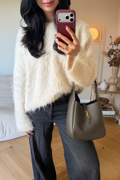 Saint Laurent Le 5 À 7 Shoulder Bag Small Khaki