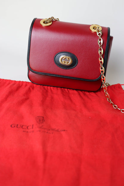 Gucci Marina Chain Shoulder Bag Red