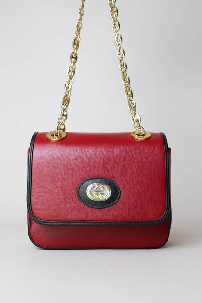 Gucci Marina Chain Shoulder Bag Red