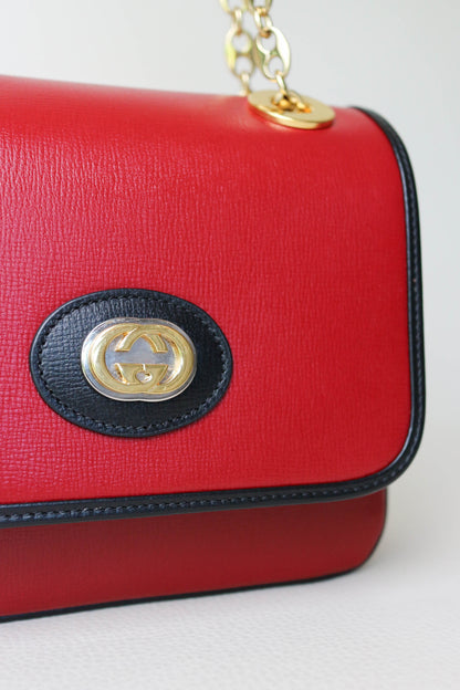 Gucci Marina Chain Shoulder Bag Red