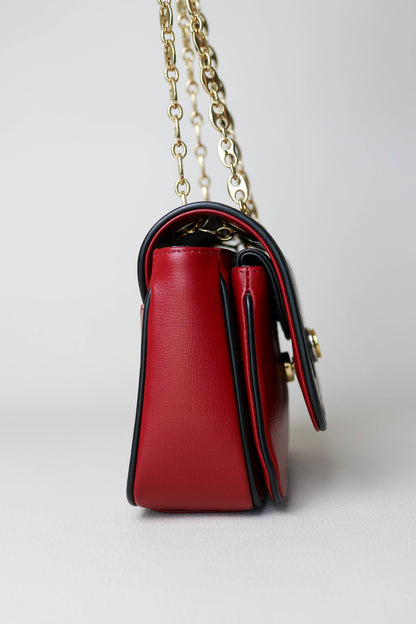 Gucci Marina Chain Shoulder Bag Red
