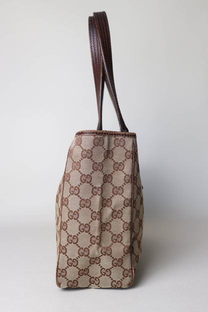 Gucci Vintage Canvas Tote Bag Brown
