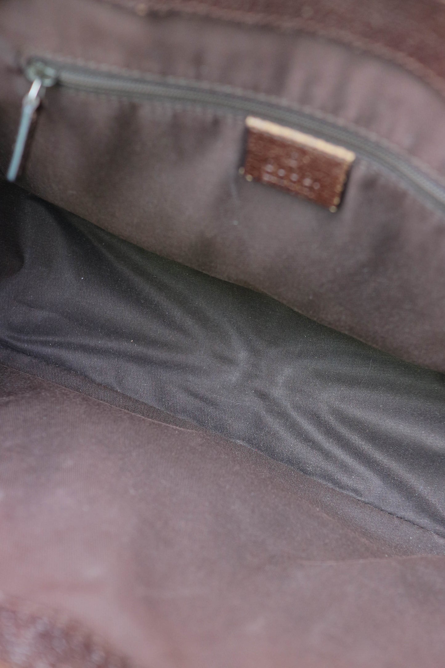 Gucci Vintage Canvas Tote Bag Brown