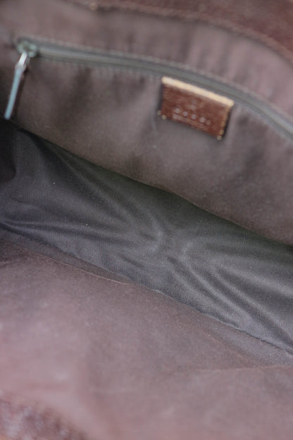 Gucci Vintage Canvas Tote Bag Brown