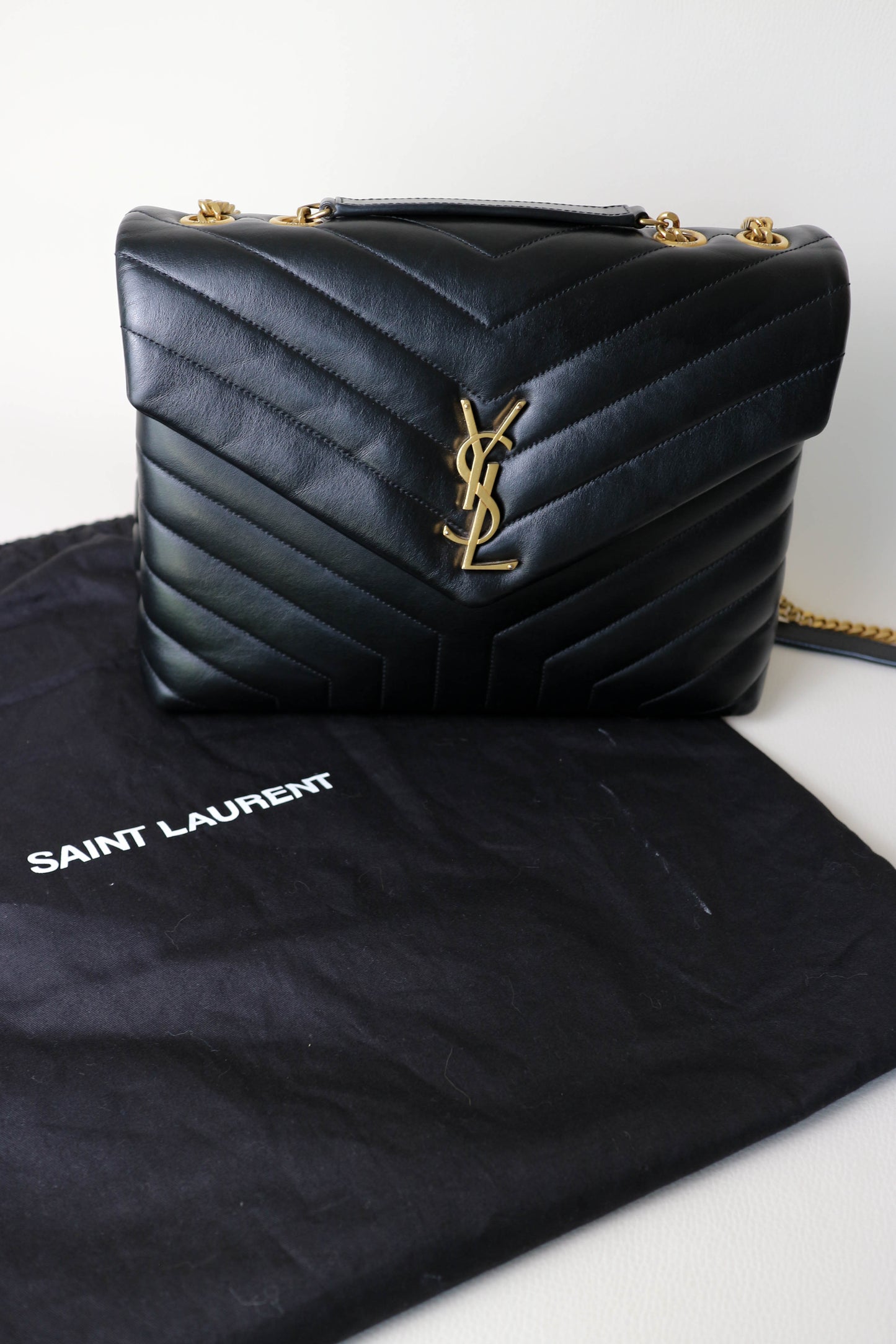 Saint Laurent Loulou Shoulder Bag Medium Black